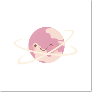 Pink Planet Posters and Art